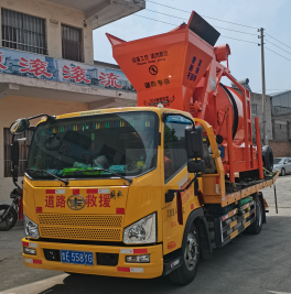 JZM750液压支腿搅拌机发往湖南