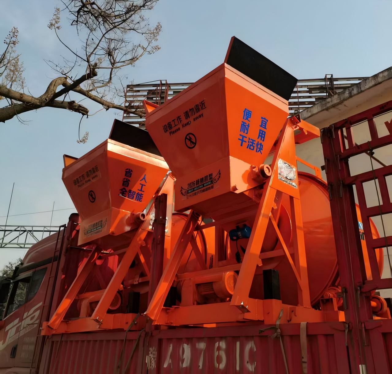 2台JZC500搅拌机发往陕西